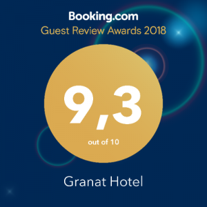 Отель "Гранат" получил высокую оценку системы booking.com